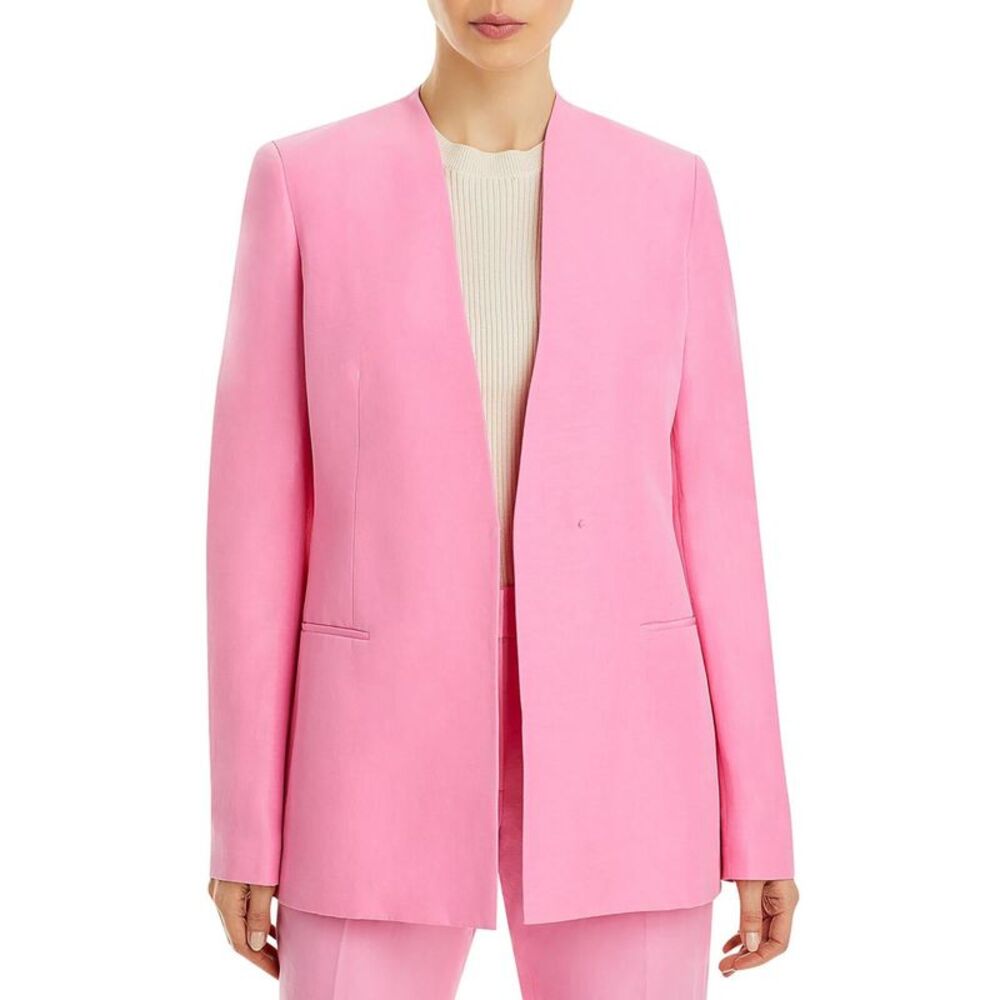 LAFAYETTE 148 NEW YORK Womens Pink Closure Vented Back Blazer Jacket 0